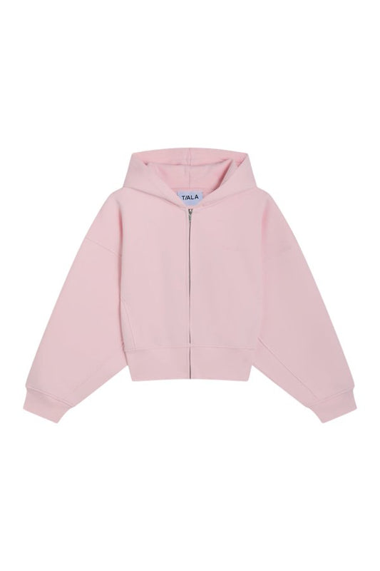 Cocoon Zip Through Hoodie - Ballet — packshot