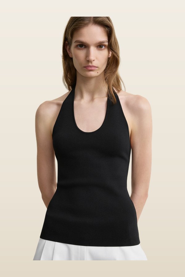 Compact knit halter top — carry 4