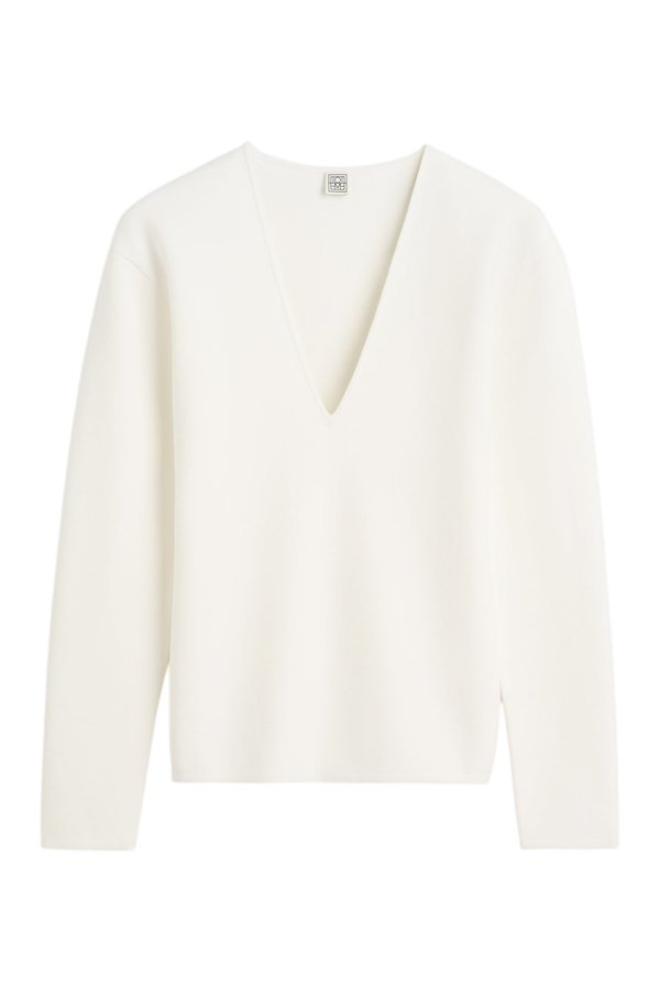 Compact knit v-neck — packshot