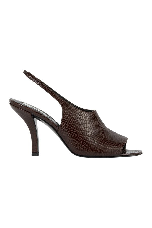 Contour lizard-embossed slingbacks — packshot
