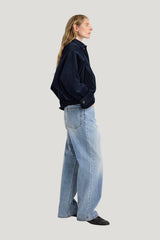 Corduroy blouson jacket | night — model side