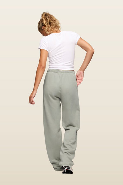 Core Fleece Wide Leg Sweatpant | Pistachio — model back