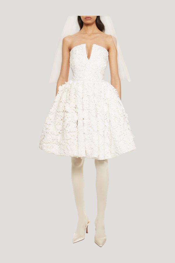 Corset Lace Mini Dress — model front