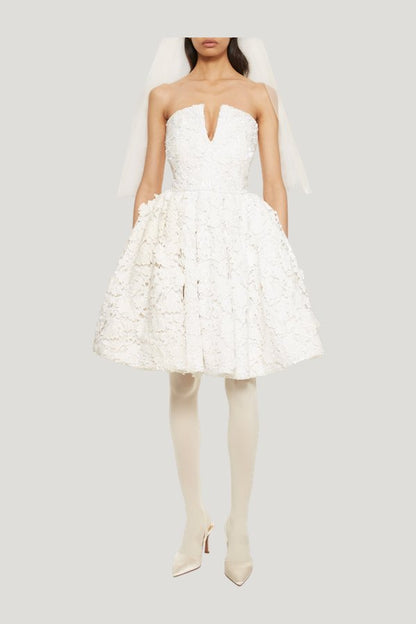 Corset Lace Mini Dress — model front