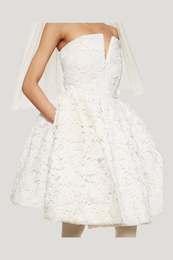 Corset Lace Mini Dress — model side