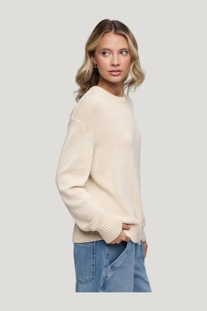 Cotton Crew Sweater | Heather Oat — carry 3