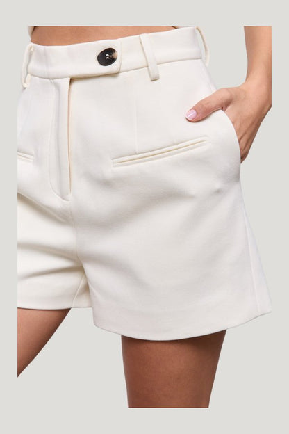 Cotton Mix Shorts — model side