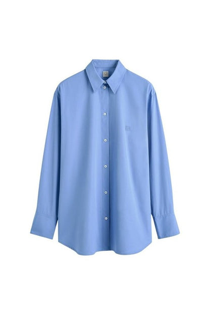 Cotton summer shirt cornflower — packshot