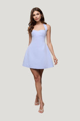 Cotton Tie Neck Mini Dress — carry 2