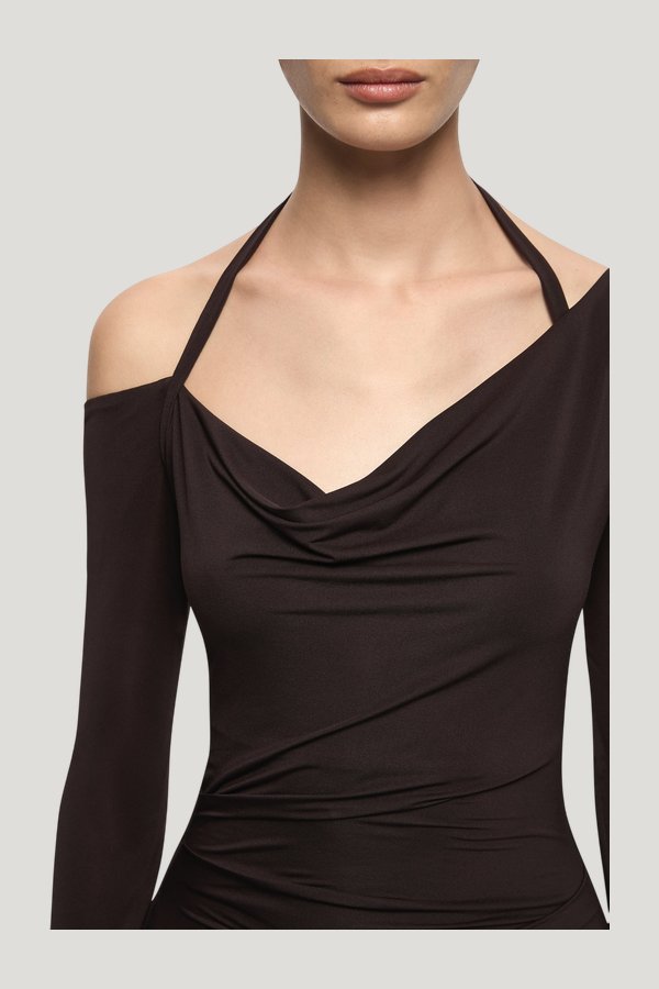 Court Long Sleeve Maxi Dress — model side