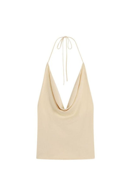 Cowl Halter Knit Top — packshot