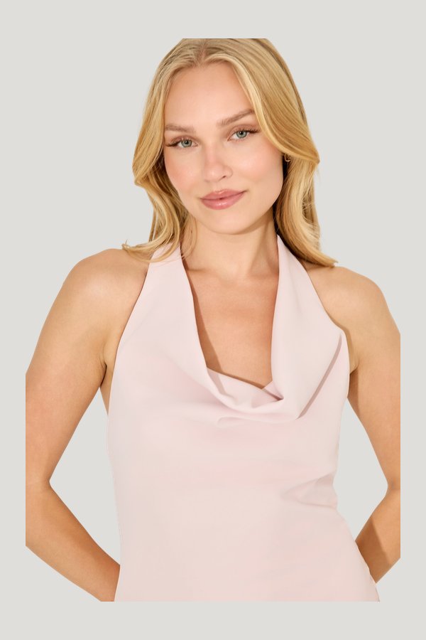 Cowl Neck Maxi Dress — model side