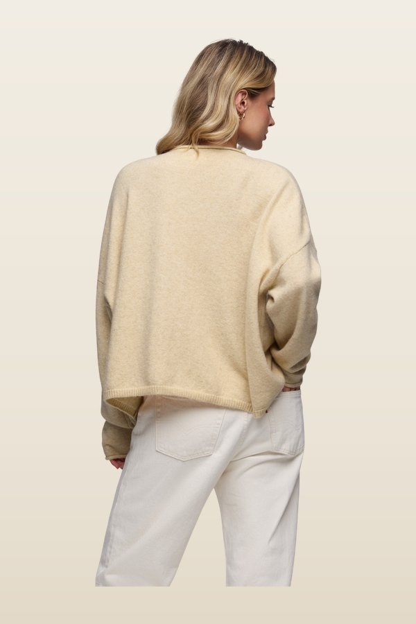 Cozy Knit Boxy Cardigan | Heather Oat — carry 4