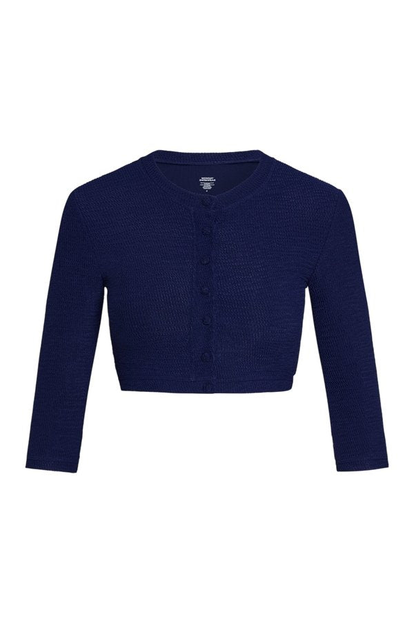 Crete Swim Cardi - Midnight Crinkle — packshot