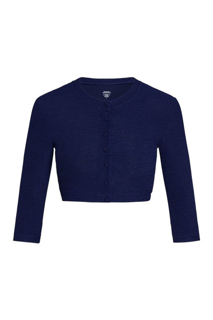 Crete Swim Cardi - Midnight Crinkle — packshot