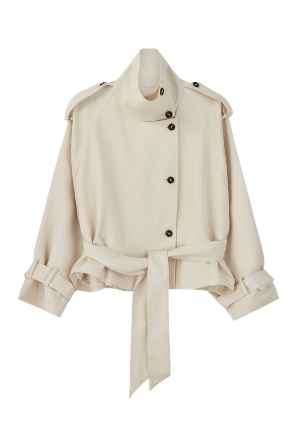 Cropped Funnel Neck Trench — packshot