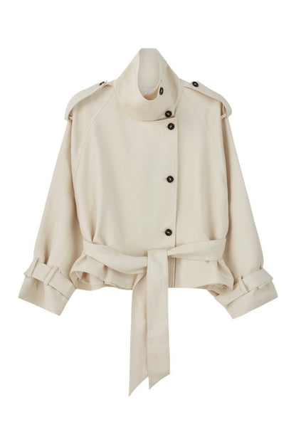 Cropped Funnel Neck Trench — packshot