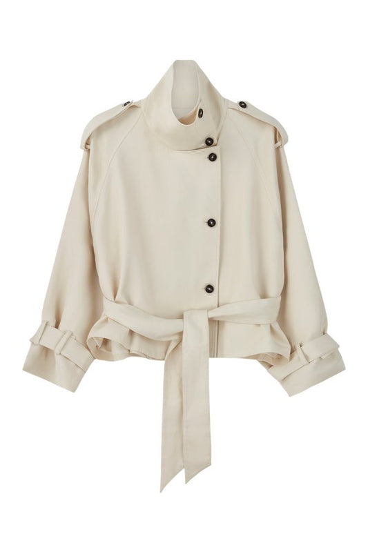 Cropped Funnel Neck Trench — packshot