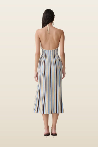 Dalani Halterneck Knit Midi Dress — model back