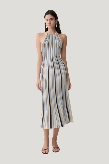 Dalani Halterneck Knit Midi Dress — model front