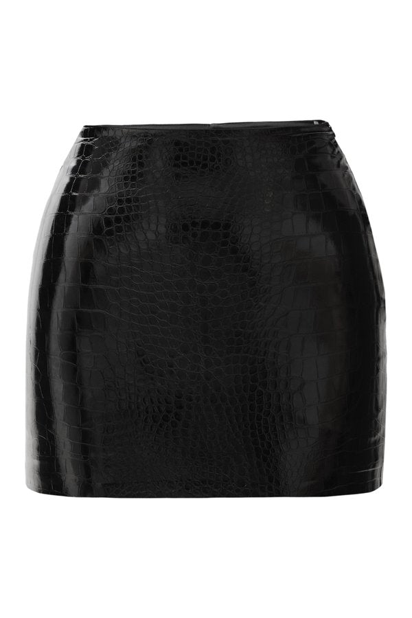Dancing On The Table skort in Onyx Croc — packshot