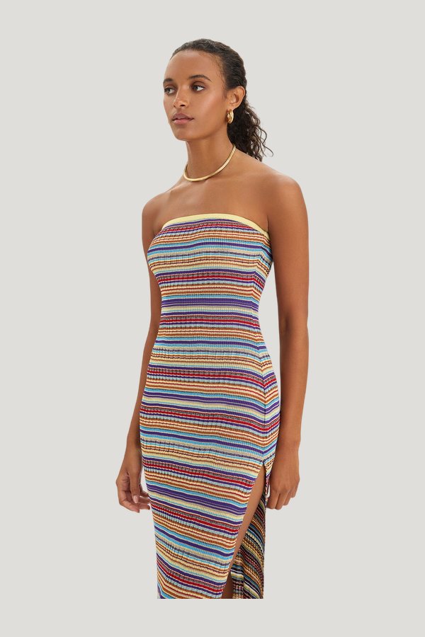 Dani Dress - Berry — model side