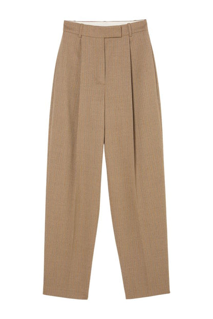 Daria - Single pleat tapered trousers | heritage stripe — packshot