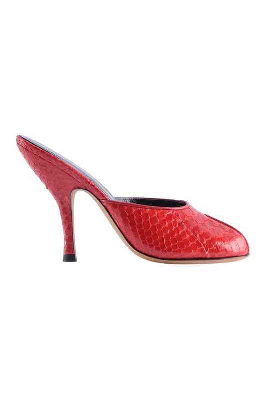 Date Mule Red Python Leather — packshot