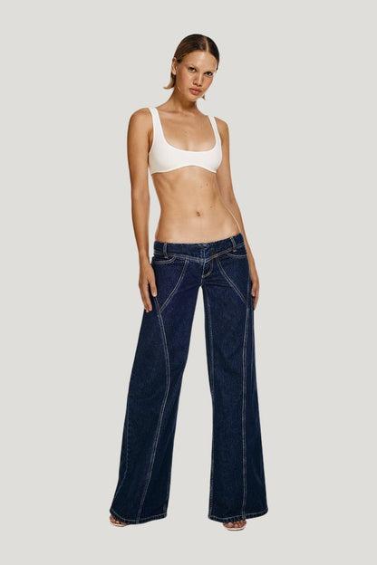 Denim Nerd pants — model front