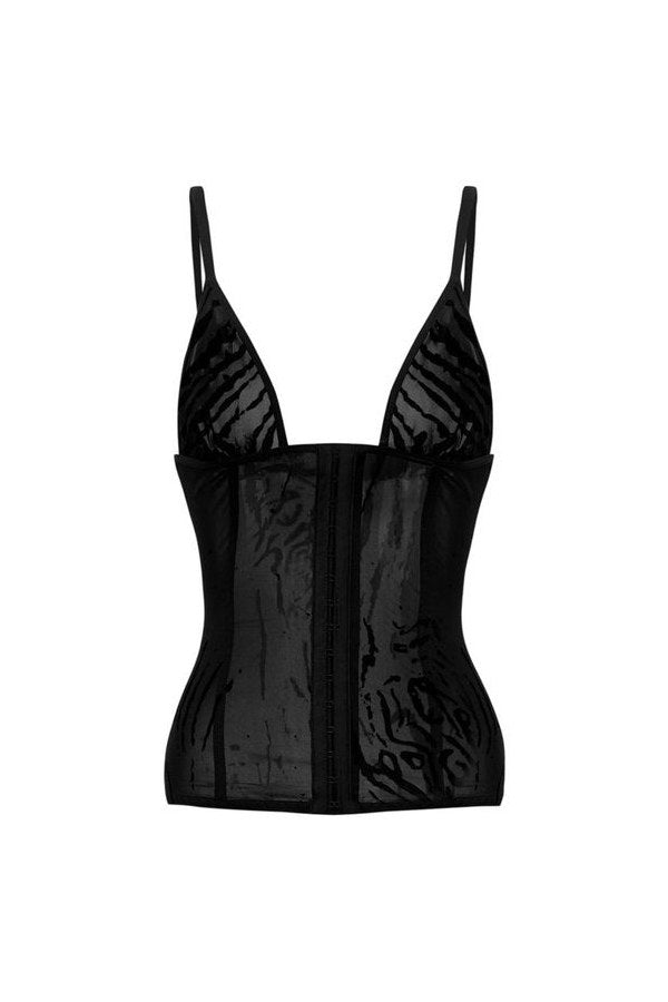Doll Top Black Zebra Print — packshot