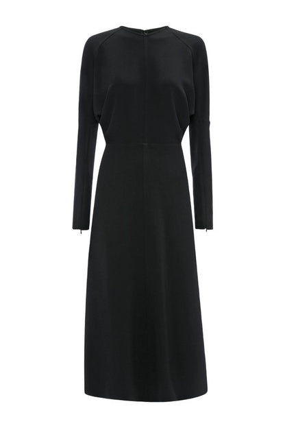 Dolman Midi Dress In Dark Grey Melange — packshot