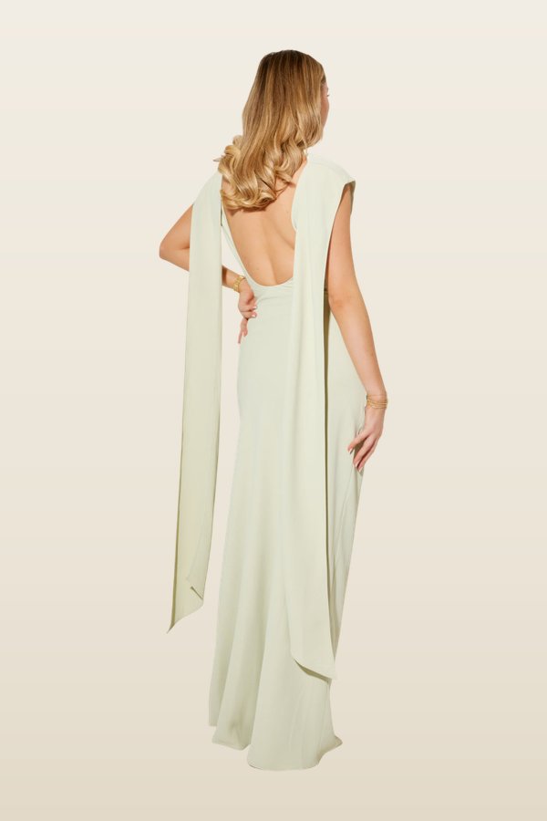 Drape Maxi Dress — model back