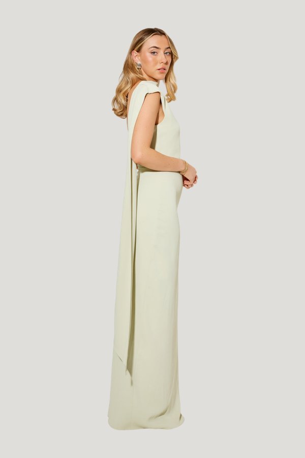 Drape Maxi Dress — model side