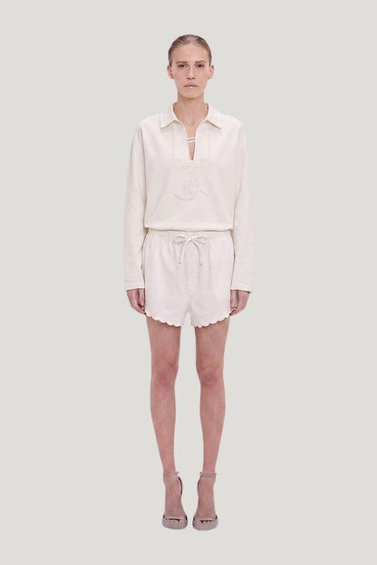 Embroidered Short — model front