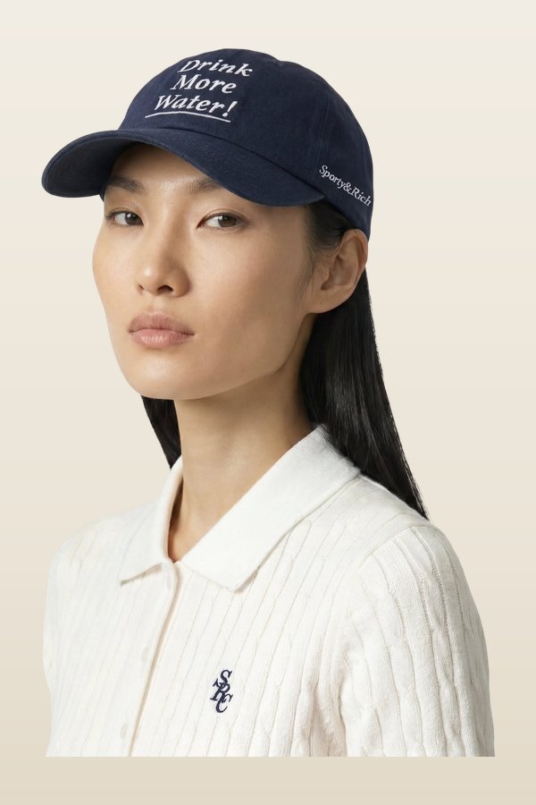 Drink More Water Hat — model back