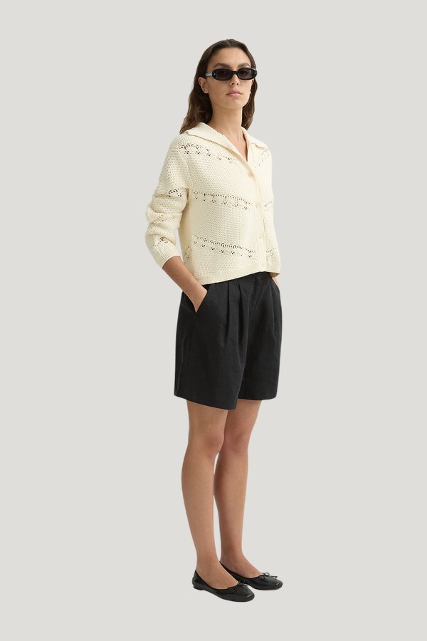 Dylan Cardigan — model side