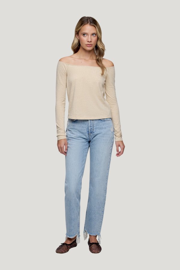 Ease Long Sleeve Top | Heather Oat — carry 2