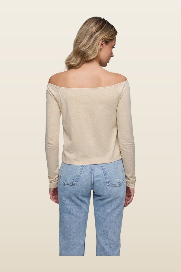 Ease Long Sleeve Top | Heather Oat — carry 4