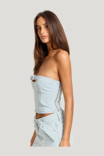 Ebony Bustier — model side