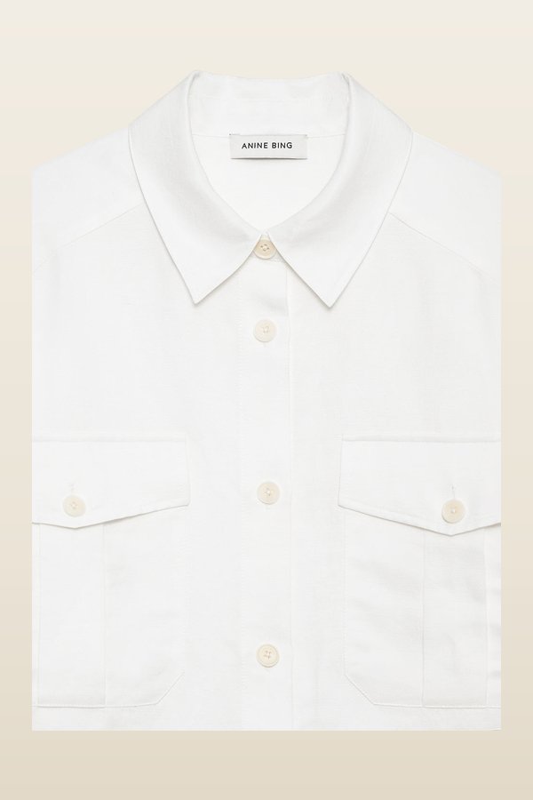 Edith Shirt - Ivory — model back