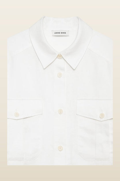 Edith Shirt - Ivory — model back