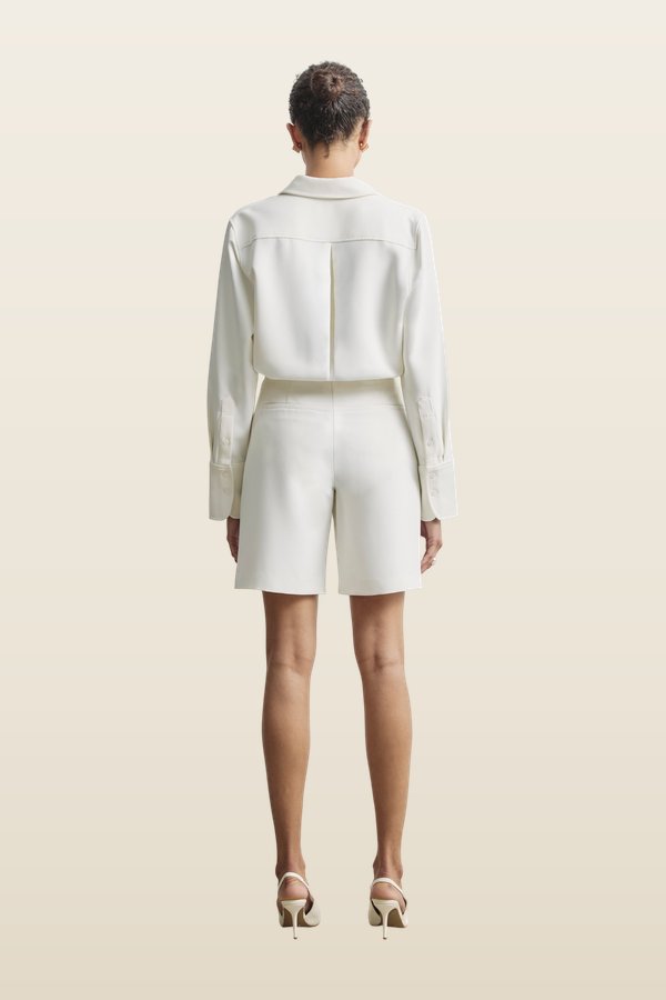 Effortless Oversized Shirt — model back
