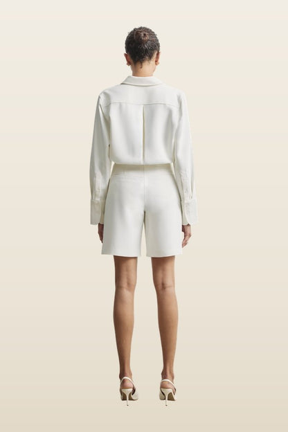 Effortless Oversized Shirt — model back