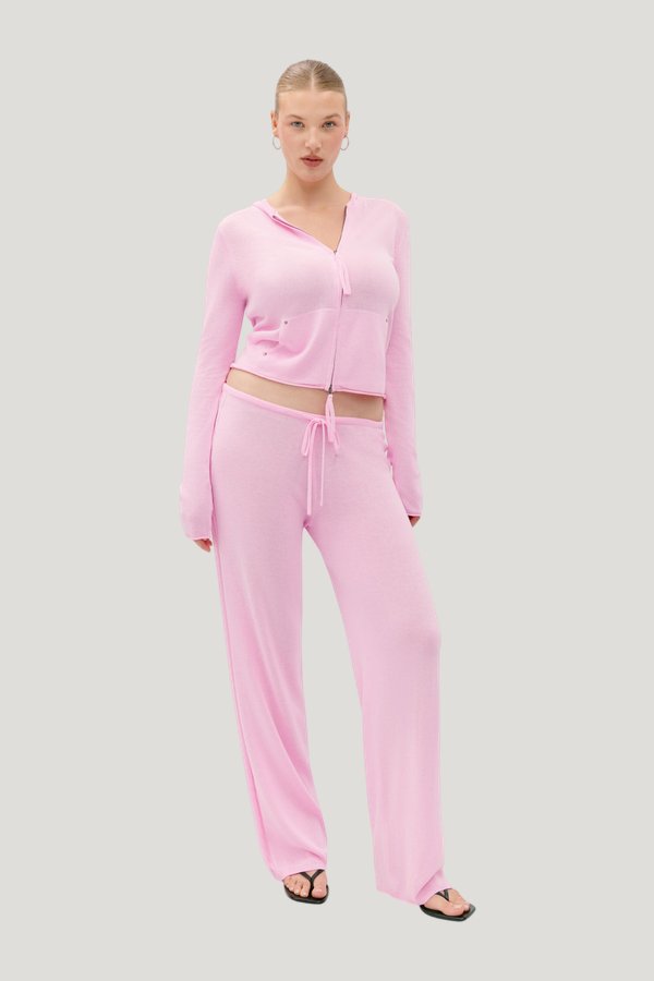 Ela Low Rise Knit Pants — model front