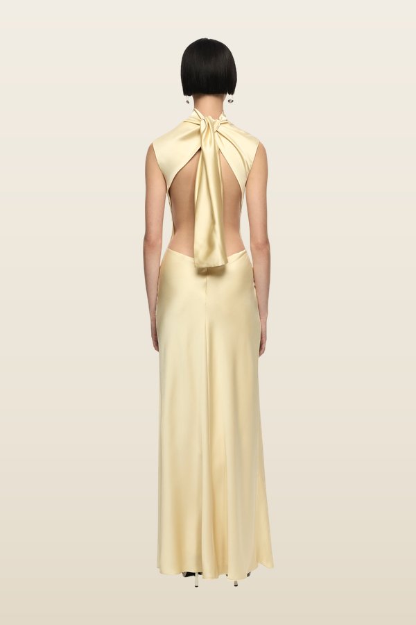 Elias Maxi Dress - Butter — model back