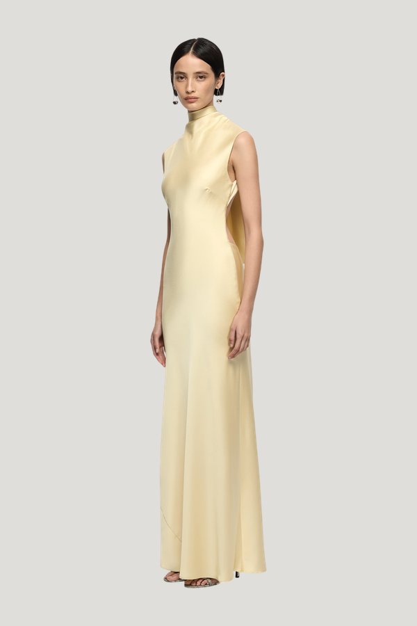 Elias Maxi Dress - Butter — model side