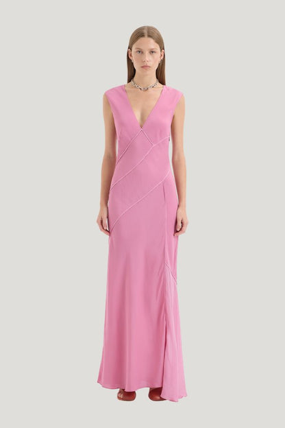 Elin Panelled Gown — model front