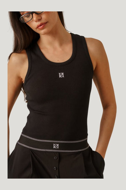 Ribbed Emblem Vest Top — carry 3