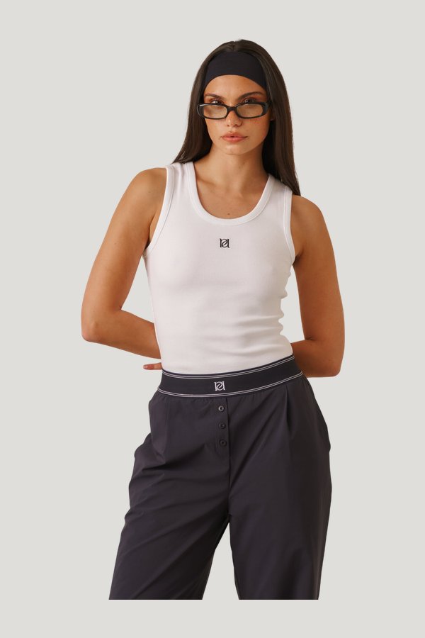 Ribbed Emblem Vest Top — carry 3