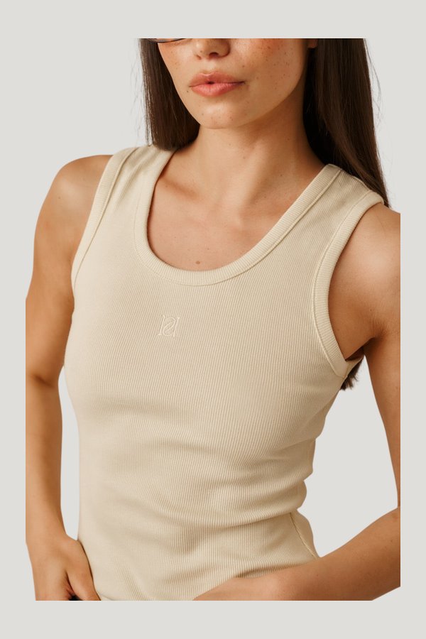 Ribbed Emblem Vest Top — carry 3